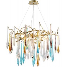 Φωτιστικό Κρεμαστό 8xG9 230V Χρυσαφί με Κρύσταλλα 955KAROL8MC